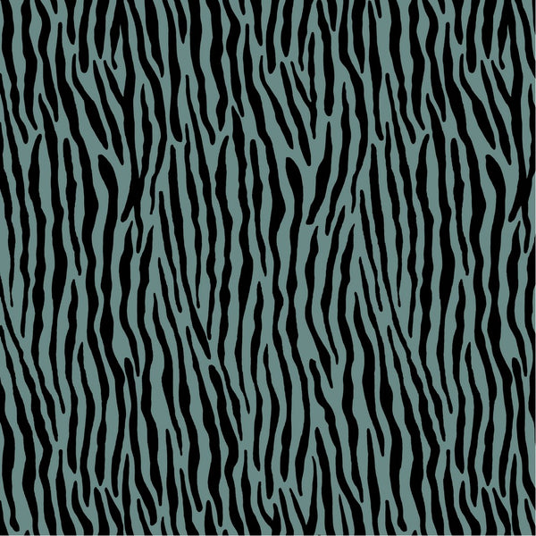 Tiger Leo Streifen Print auf Viskose mintgrün