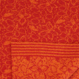 Blume rot orange 1019-9 - Merino Jacquard aus 100% Schurwolle