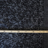 Rose Schwarz Grau 1001-5 - Merino Jacquard aus 100% Schurwolle